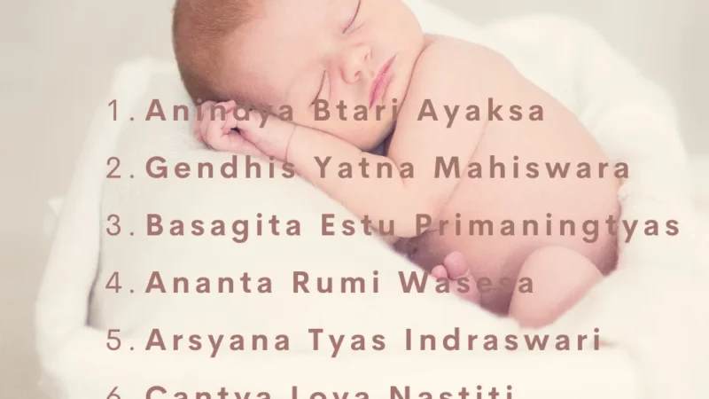100 Ide Nama Awalan V Aesthetic untuk Bayi Perempuan