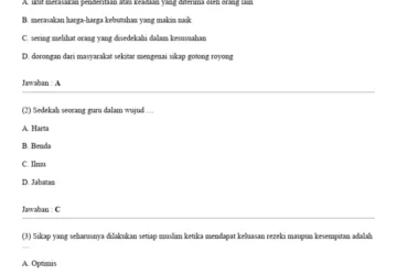 25 Soal Al-Qur’an Hadits Kelas 8 Semester 2 untuk Siswa MTs