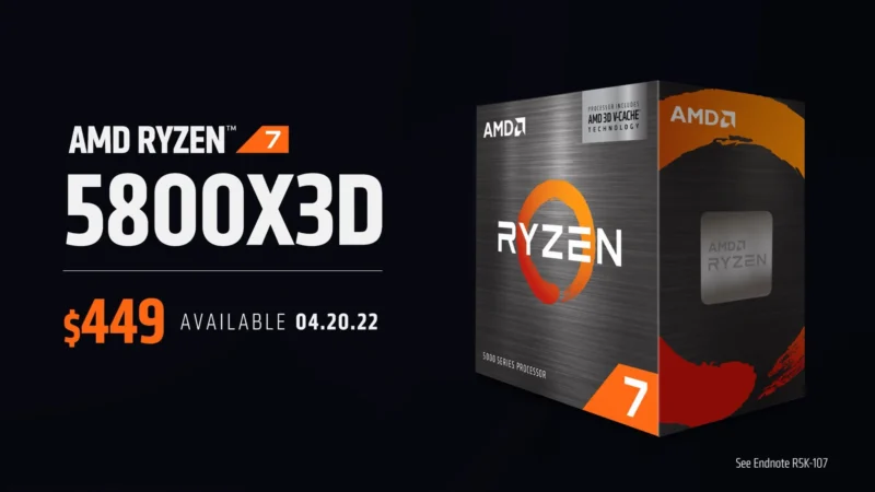 AMD Rilis Ulang Prosesor Gaming Ryzen 7 5800X3D untuk Merayakan Ulang Tahun AM4