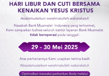 Bursa Efek Indonesia dan Pegadaian Tutup Libur Kenaikan Yesus