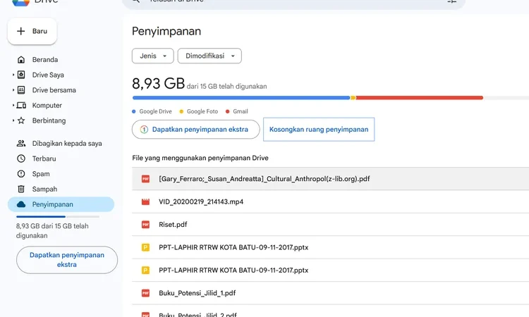 Cara Mencari File Terbesar di Google Drive untuk Menghemat Ruang Penyimpanan