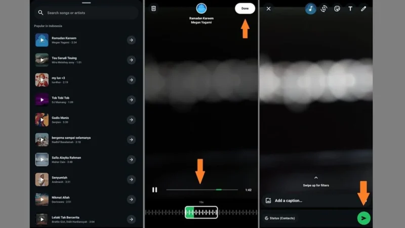 Cara Tambah Musik di Status WA Android dan iOS