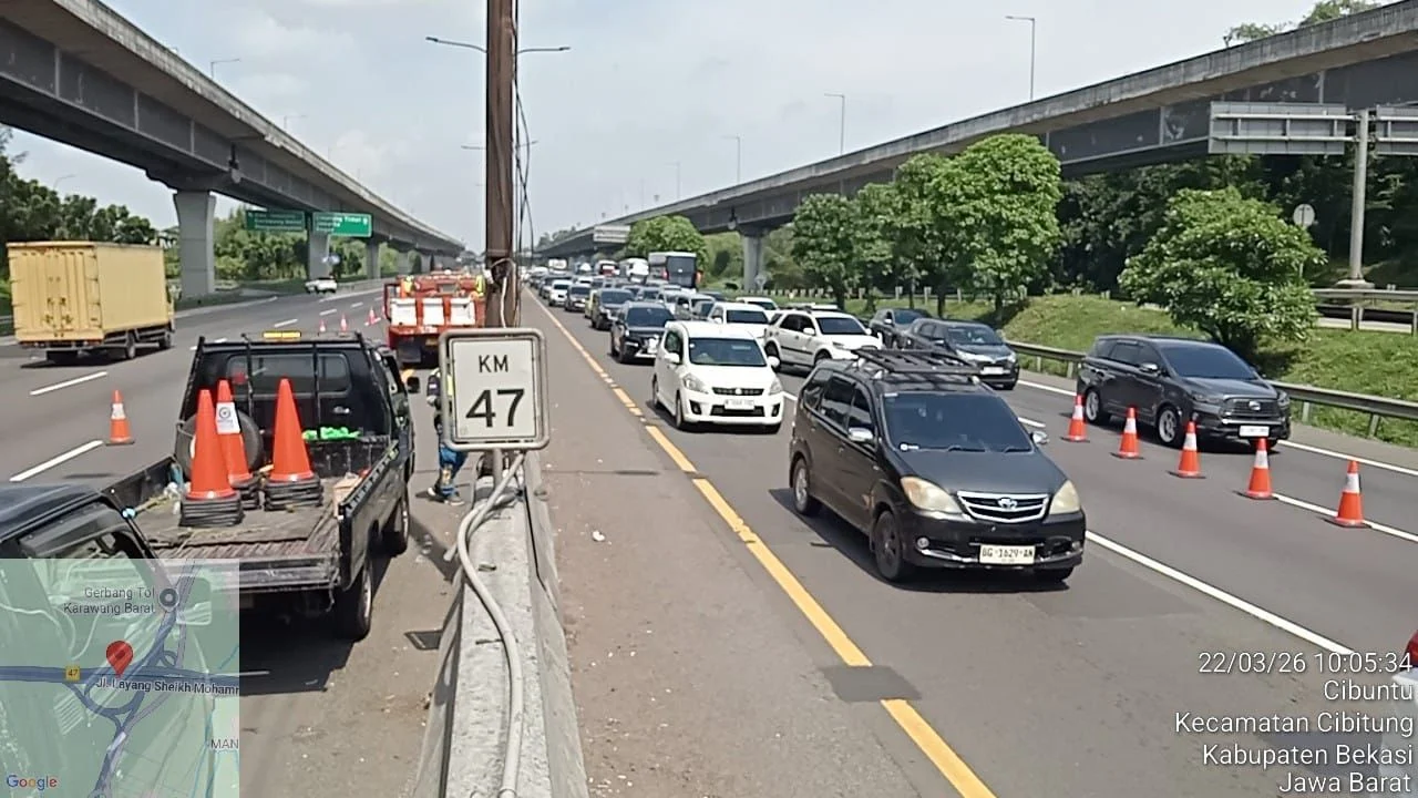 Contraflow di KM 55-65 Tol Jakarta-Cikampek, Antisipasi Peningkatan Volume Kendaraan