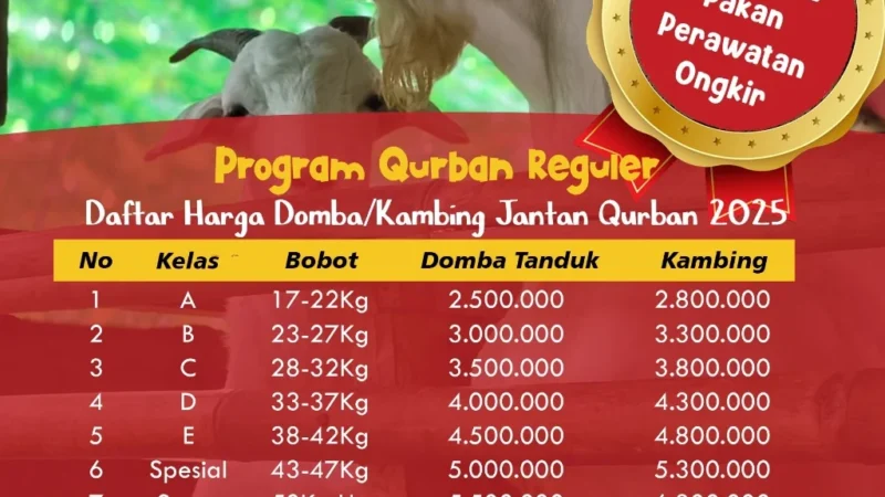 Daftar Harga Hewan Kurban di Malang 2026: Kambing dan Sapi