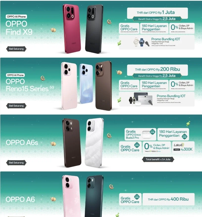 Harga HP OPPO Terbaru 2026: Seri A dan Reno