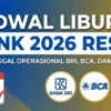 Jadwal Operasional Bank BRI dan BSI Selama Libur Kenaikan Yesus 2026