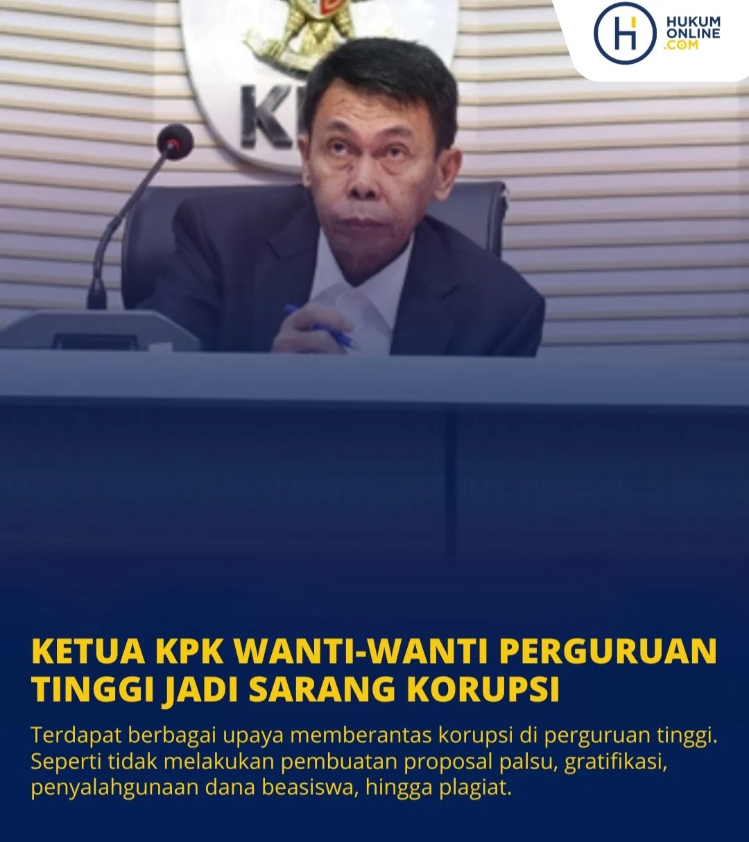 Ketua KPK Ungkap Biaya Penindakan Korupsi yang Tinggi dan Kebutuhan Koruptor di Tahanan