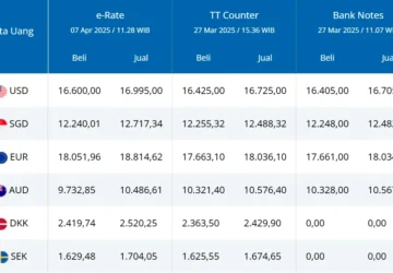 Kurs Dolar AS di Indonesia Melemah, Bank-Bank Menetapkan Kurs Harga yang Tinggi