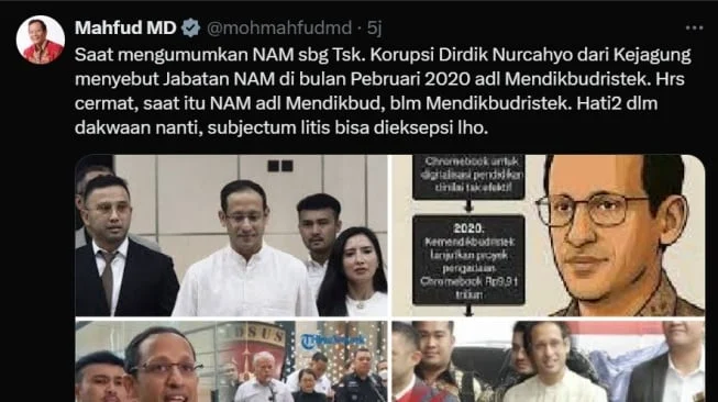 Mahfud M.D. dan Temurilah Dituntut 3 Tahun Bui dalam Kasus Pemerasan