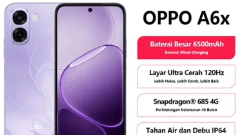 OPPO A6X: Smartphone Rp1 Jutaan dengan Performa Menggugah Hati