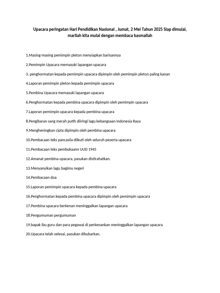 Panduan Lengkap Teks MC Peringatan Harkitnas yang Singkat dan Efektif