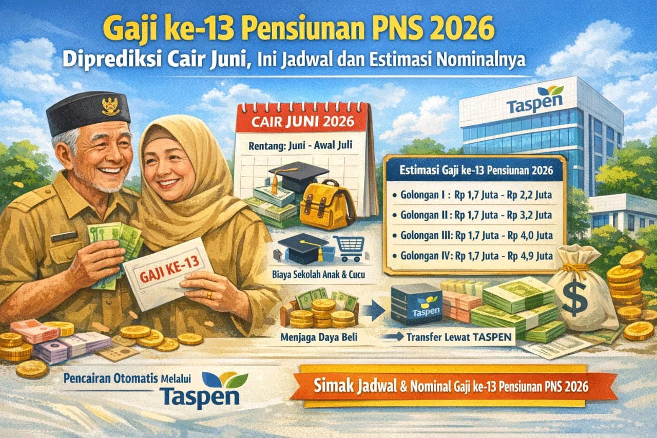 Pencairan Gaji Ke-13 Pensiunan 2026: Jadwal dan Nominalnya