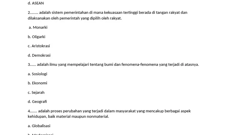 Persiapkan Diri Anda dengan Contoh Soal OSN IPS SMP 2026 dan Jawabannya