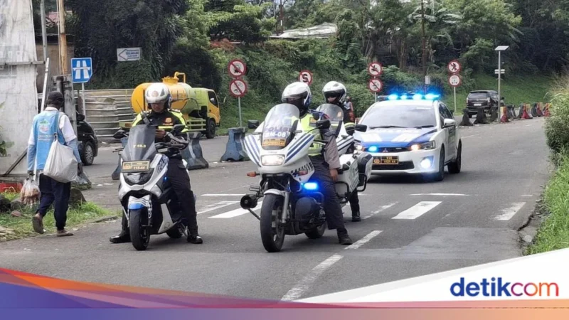 Polisi Siang Ini Terapkan One Way Arah Jakarta di Jalur Puncak Bogor untuk Meringankan Arus Lalu Lintas Wisatawan