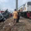 Pria Tewas Tertabrak Kereta Api Tanpa Palang di Medan