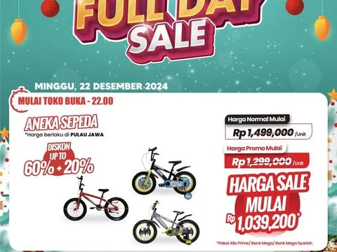 Promo Diskon Besar: Sepeda Rp1 Juta di Transmart Full Day Sale
