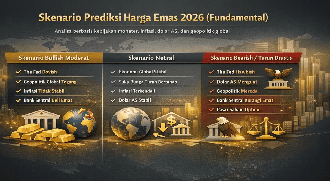 Proyeksi Harga Emas Dunia di Tengah Penguatan Dolar AS
