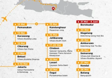 Rute Biksu Thudong 2026 ke Borobudur: Hari Ini Berapa Jauh?