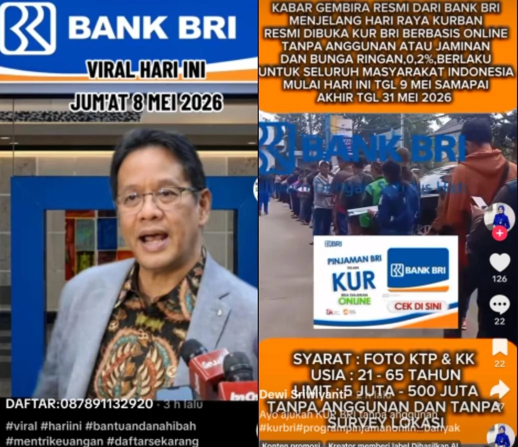 Waspada Hoaks: Pendaftaran Bantuan Dana Hibah dan KUR Online yang Menggunakan Nama BRI