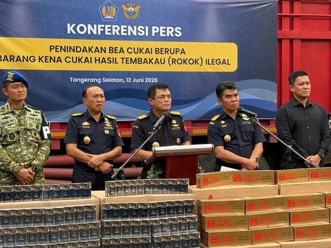 Bea Cukai Tekan Peredaran Rokok Ilegal, 8,2 Juta Batang Dibongkar