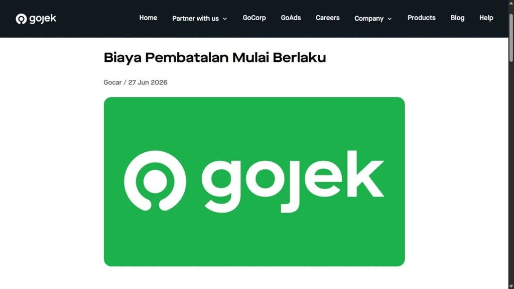 Gojek Uji Coba Biaya Pembatalan GoCar Rp 3.000, 100% Masuk Driver