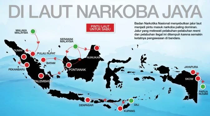 Indonesia Menghancurkan 59 Jaringan Narkoba dalam Operasi Longsor