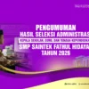 Pengumuman Hasil Seleksi Administrasi PPPK Tenaga Kependidikan Sekolah Rakyat 2026