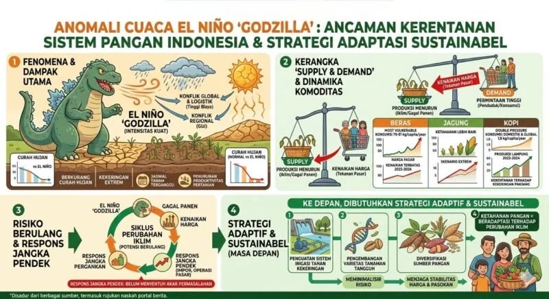 El Niño Kuat Mengancam Pasokan Pangan Indonesia dan Inflasi